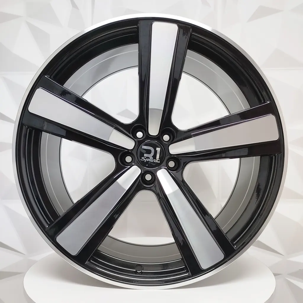RIN 21X10 5-112 R1 SPORT FBX343-21 BLACK MACHINE FACE ET19 CB66.6