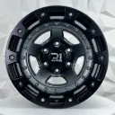 RIN 17X9 6-139.7 R1 SPORT RGW218 MATE BLACK+GREY FACE+BLACK LIP CHROME RIVETS ET0 CB110
