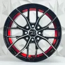 RIN 14X7 4-100/114.3 R1 SPORT 2051 BLACK MACHINE RED LINE ET0 CB73.1 