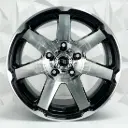RIN 15X10 5-139.7 R1 SPORT QC1856 BLACK MACHINE FACE MACHINE LIP ET-44 CB110