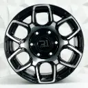 RIN 16X8 6-114.3 R1 SPORT ULF-S04 FLOW FORM MATTE BLACK MACHINE FACE ET0 CB66.1
