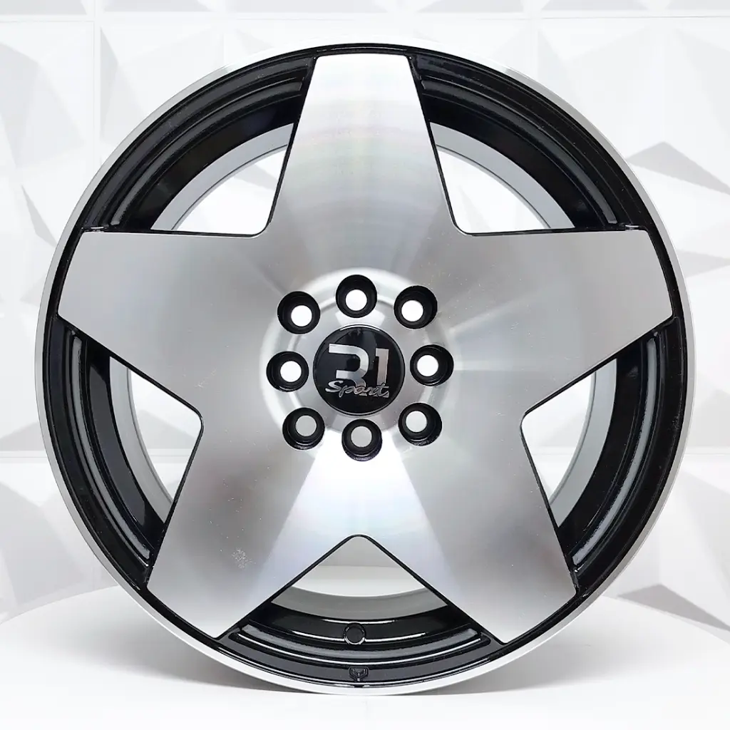 RIN 16X7 4-100/114.3 R1 SPORT RGW5132 BLACK MACHINE FACE ET35 CB73.1