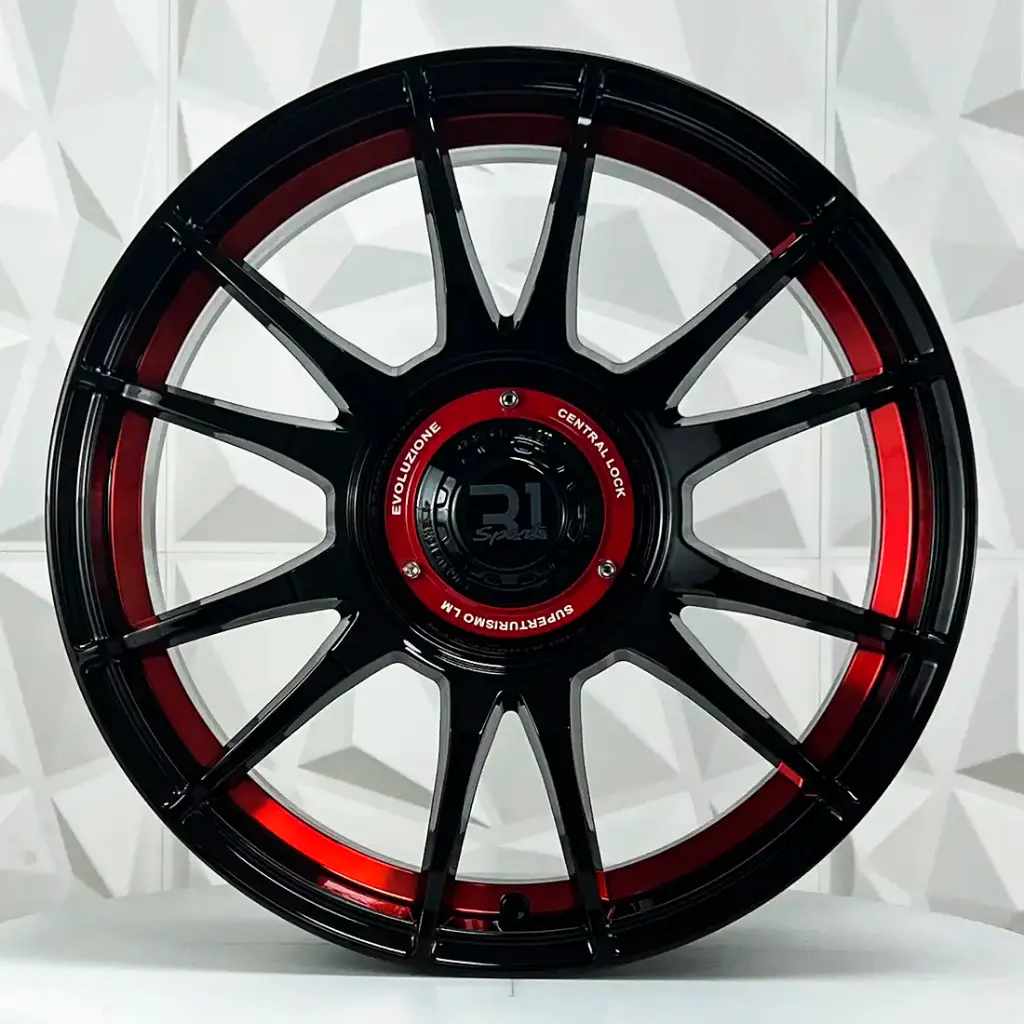 RIN 15X7 5-100 R1 SPORT JCW48 BLACK RED LINE ET35 CB73.1