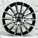 RIN 20X8.5 5-112 R1 SPORT 866 BLACK MACHINE FACE ET43 CB66.6