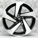 RIN 15X6 4-100 R1 SPORT 10693 BLACK MACHINE FACE ET38 CB57.1