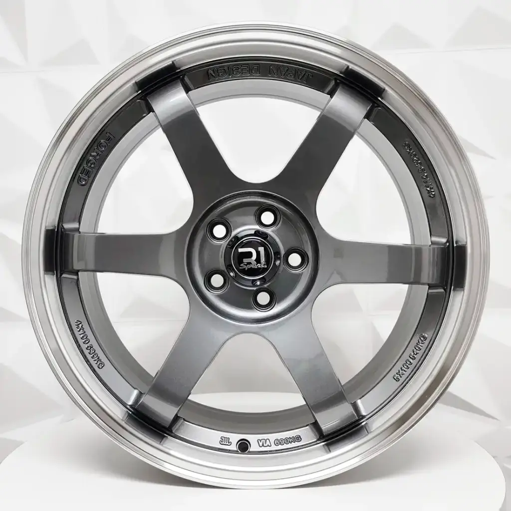 RIN 18X9 5-100 R1 SPORT A003 GUNMETAL MACHINE LIP ET35 CB73.1