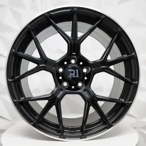 [FF198608F] RIN 19X8.5 5-112 R1 SPORT GT-FF MATT BLACK MACHINE LIP ET35 CB66.6