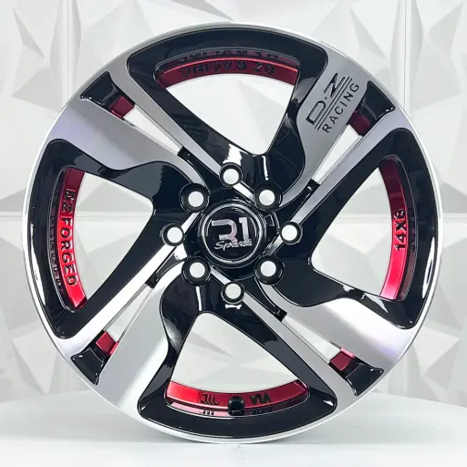 [143507] RIN 14X6 4-100/114.3 R1 SPORT 4019 BLACK MACHINE RED LINE ET10 CB73.1 